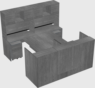 Shared u-shaped reception desks
