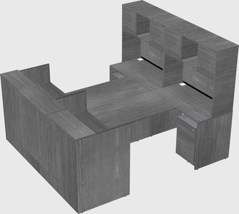 Shared u-shaped reception desks