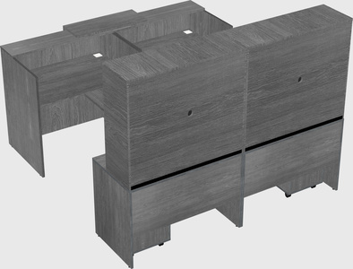 Shared u-shaped reception desks