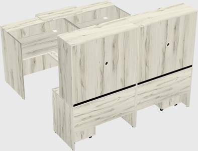 Shared u-shaped reception desks