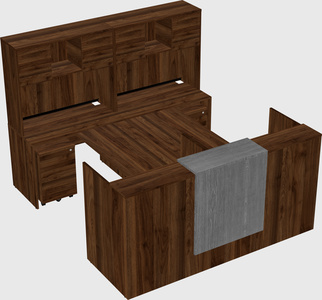 Shared u-shaped reception desks
