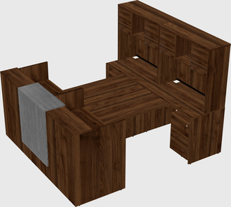 Shared u-shaped reception desks