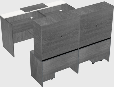 Shared u-shaped reception desks