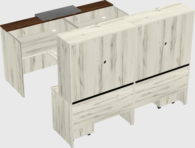 Shared u-shaped reception desks