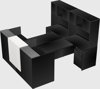 Shared u-shaped reception desks