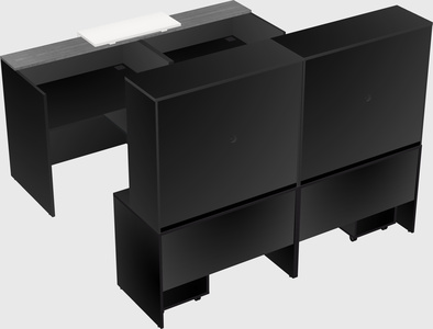 Shared u-shaped reception desks