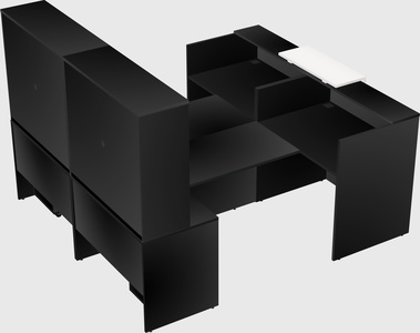 Shared u-shaped reception desks