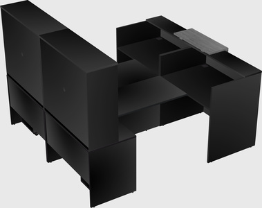 Shared u-shaped reception desks