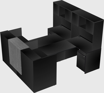 Shared u-shaped reception desks
