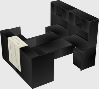 Shared u-shaped reception desks
