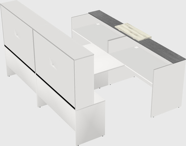 Shared u-shaped reception desks