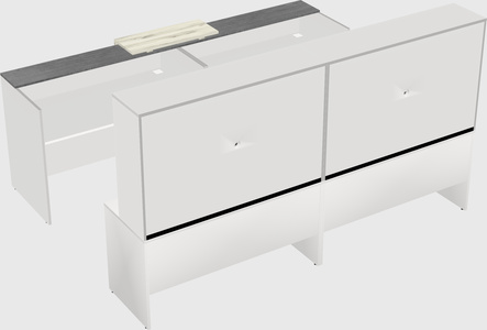 Shared u-shaped reception desks