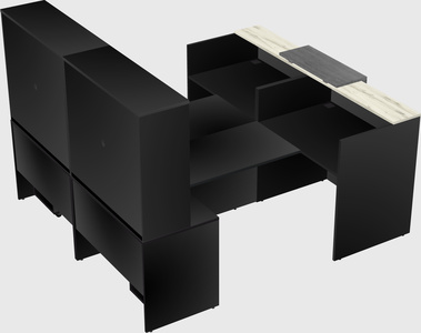 Shared u-shaped reception desks