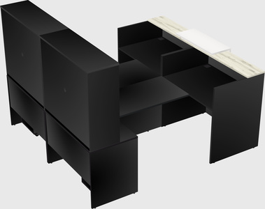 Shared u-shaped reception desks