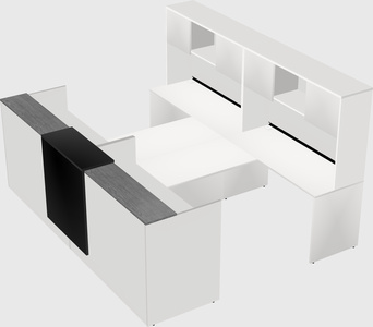 Shared u-shaped reception desks