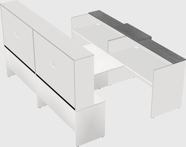 Shared u-shaped reception desks