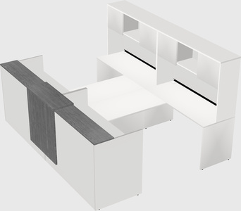 Shared u-shaped reception desks