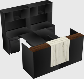 Shared u-shaped reception desks