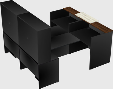 Shared u-shaped reception desks