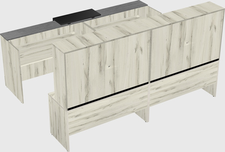 Shared u-shaped reception desks