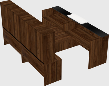 Shared u-shaped reception desks
