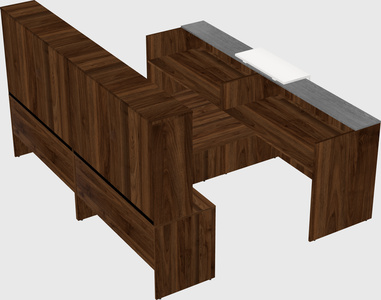 Shared u-shaped reception desks