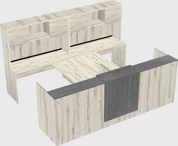 Shared u-shaped reception desks