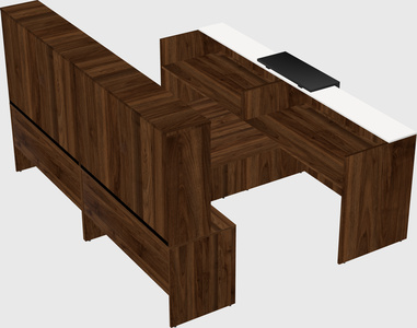 Shared u-shaped reception desks