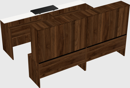 Shared u-shaped reception desks