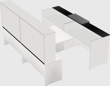 Shared u-shaped reception desks