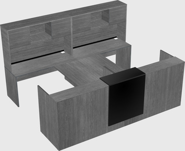 Shared u-shaped reception desks