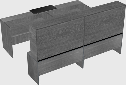 Shared u-shaped reception desks