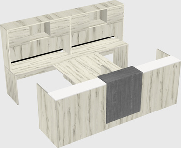 Shared u-shaped reception desks