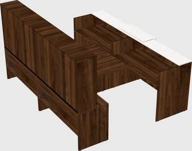 Shared u-shaped reception desks