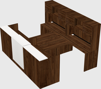 Shared u-shaped reception desks
