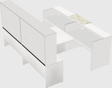 Shared u-shaped reception desks