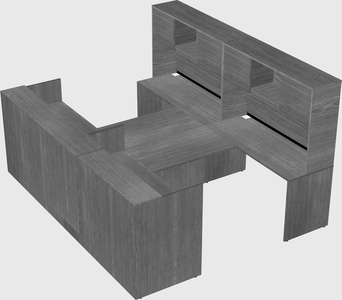 Shared u-shaped reception desks