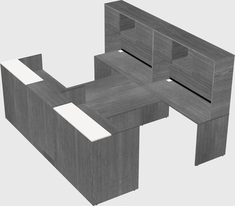 Shared u-shaped reception desks