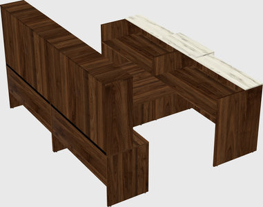 Shared u-shaped reception desks