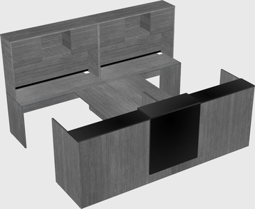 Shared u-shaped reception desks