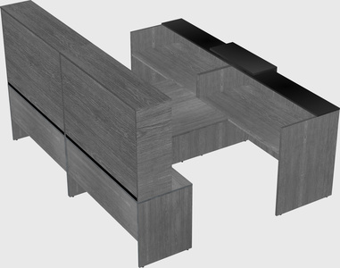 Shared u-shaped reception desks