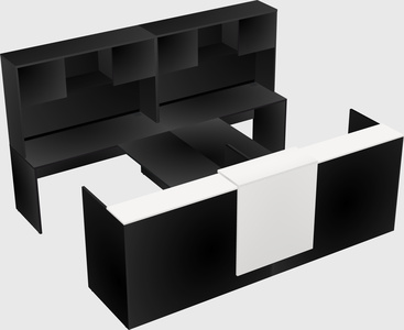 Shared u-shaped reception desks