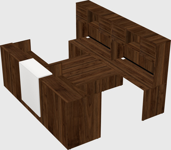 Shared u-shaped reception desks