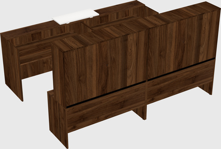 Shared u-shaped reception desks