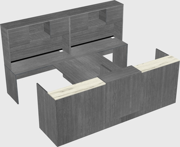 Shared u-shaped reception desks