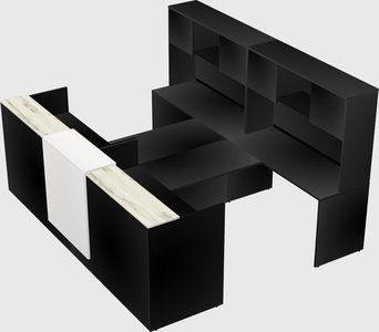 Shared u-shaped reception desks