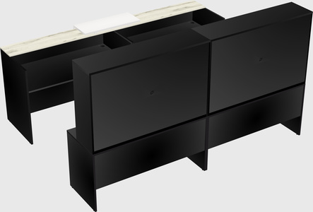 Shared u-shaped reception desks