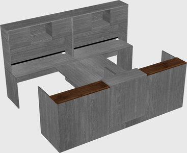 Shared u-shaped reception desks