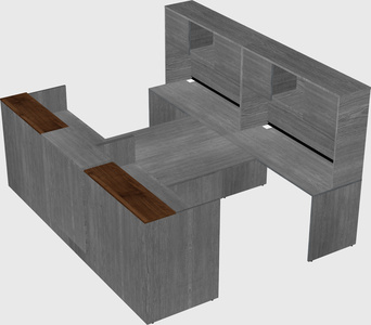 Shared u-shaped reception desks