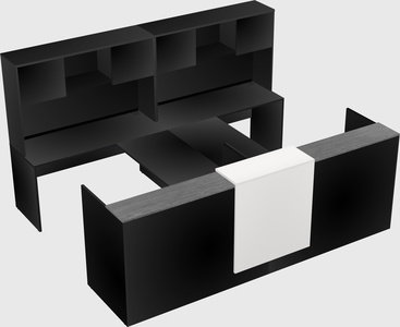 Shared u-shaped reception desks